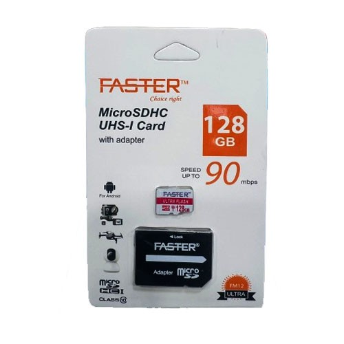 FASTER 128 GB MicroSDHC UHS-I