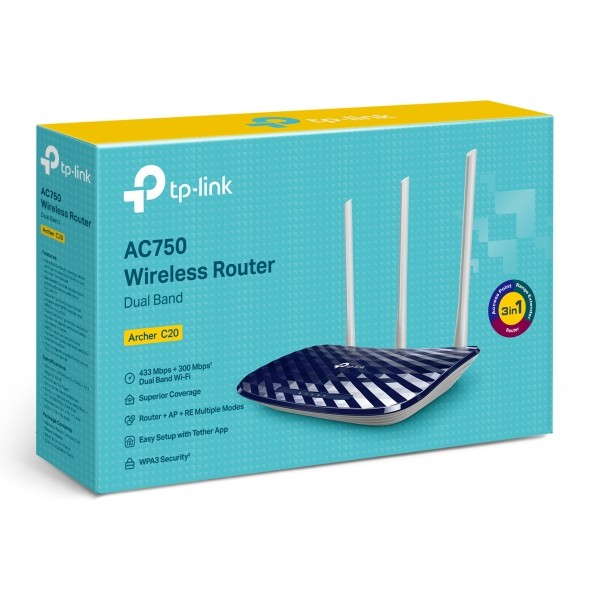 Tp-Link Archer C20 AC750 Wireless Dual Band Router