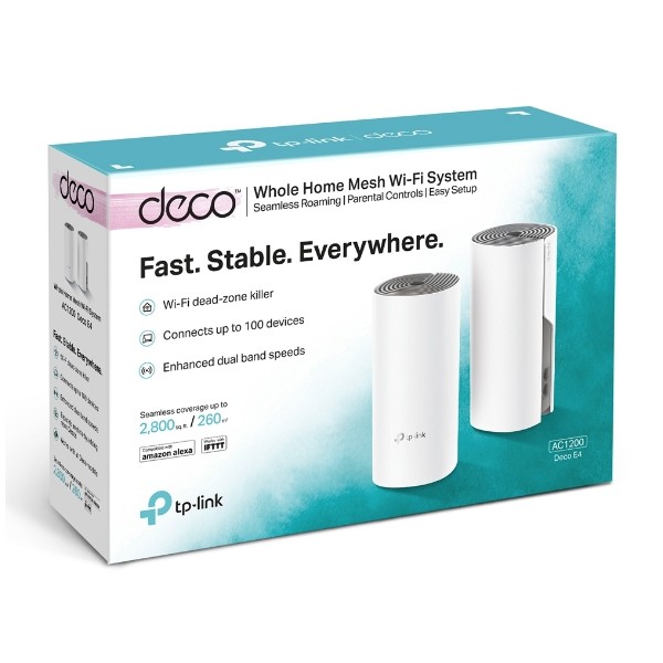 TP-Link Deco E4 AC1200 Whole Home Mesh Wi-Fi System (2-Pack)