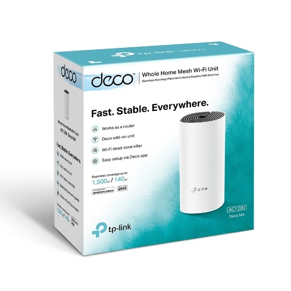 TP-Link Deco M4 AC1200 Whole Home Mesh Gigabit Wi-Fi System (1-pack)